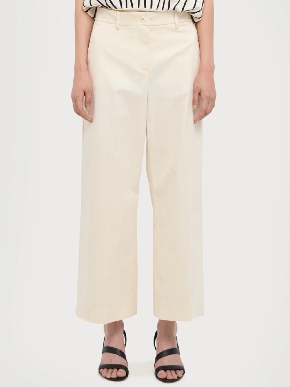 Weekend Max Mara Urial Cropped Trouser Pants Ecru Size 10 US NWT